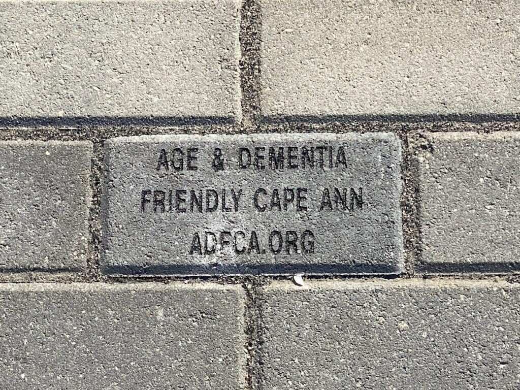 picture of paving stone sponsored by Age & Dementia Friendly Cape Ann